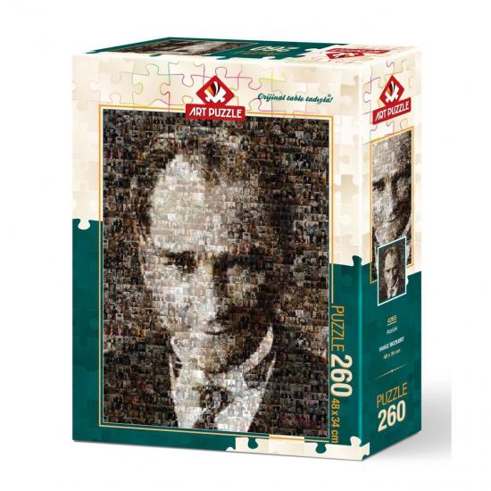 Mustafa Kemal Atatürk 260 Parça Kutulu Art Puzzle/Yapboz