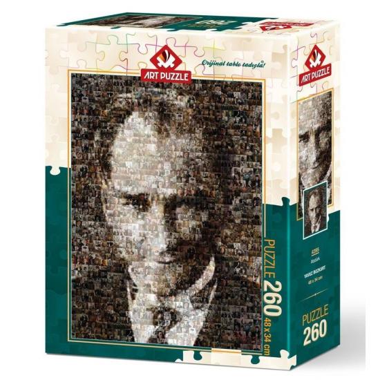 Mustafa Kemal Atatürk 260 Parça Kutulu Art Puzzle/Yapboz