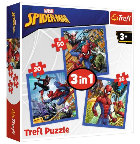 Marvel Spider-man Örümcek Gücü 3’lü Puzzle/Yapboz 20+36+50 Parça