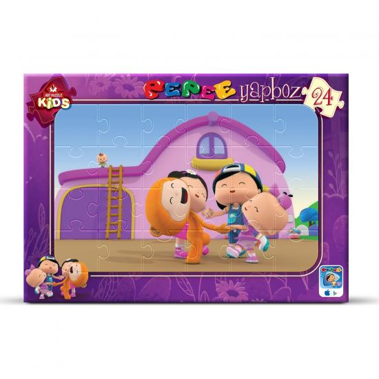 Pepee 24 Parça Puzzle/Yapboz (Pepe Kutu Kutu Pense Oynuyor)