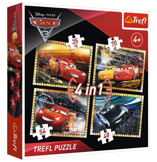 Cars 3 Yarışa Hazır Kutulu (CARS 3, READY TO RACE - 4IN1) 4’lü Puzzle/Yapboz