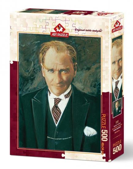 Cumhurbaşkanı Atatürk Portresi Kutulu Puzzle/Yapboz 500 Parça