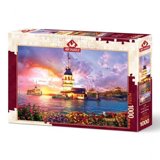 Kız Kulesi Kutulu Puzzle/Yapboz 1000 Parça (Gerçek Tablo Tadında)