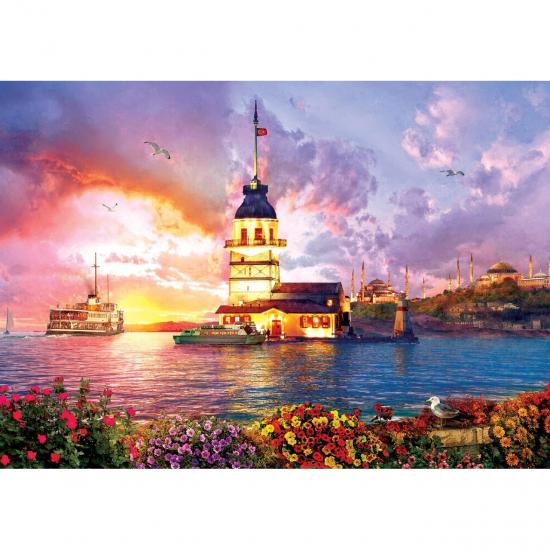 Kız Kulesi Kutulu Puzzle/Yapboz 1000 Parça (Gerçek Tablo Tadında)