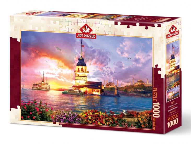 Kız Kulesi Kutulu Puzzle/Yapboz 1000 Parça (Gerçek Tablo Tadında)