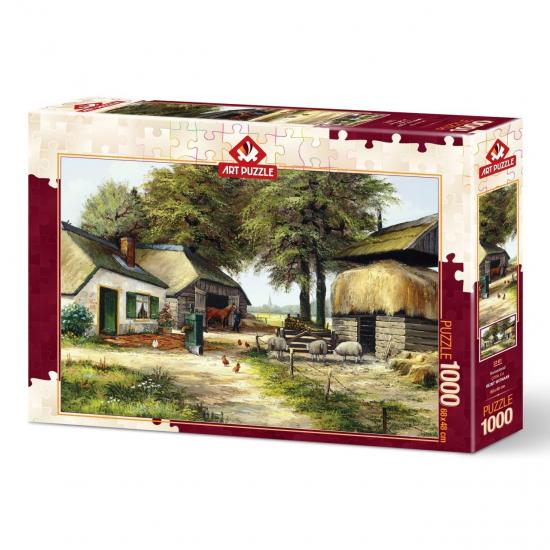 Çiftlik Evi Kutulu Puzzle/Yapboz 1000 Parça (Gerçek Tablo Tadında)