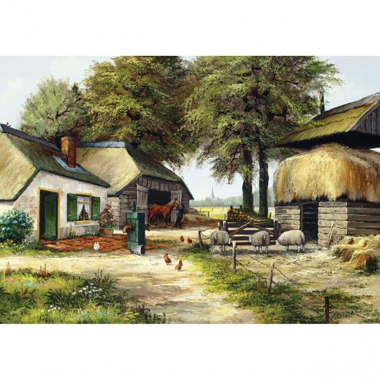 Çiftlik Evi Kutulu Puzzle/Yapboz 1000 Parça (Gerçek Tablo Tadında)