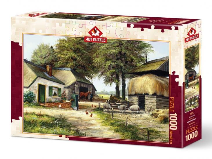 Çiftlik Evi Kutulu Puzzle/Yapboz 1000 Parça (Gerçek Tablo Tadında)