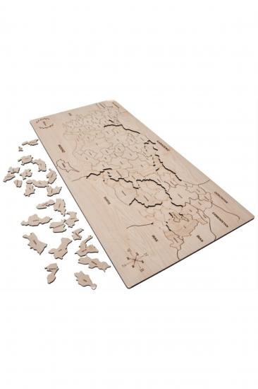 Eğitici Ahşap Türkiye İller Haritası Puzzle/Yapboz (Her İl Ayrı Parça)