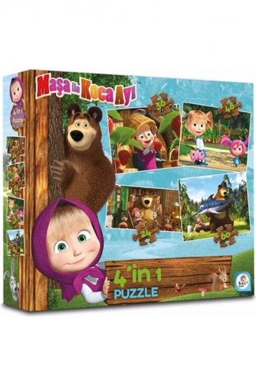 Maşa Ile Koca Ayı 60 + 48 + 36 + 24 Parça 4in1 Puzzle
