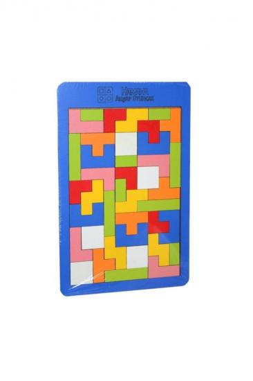 Renkli Ahşap Eğitici Zeka Geliştirici Tetris