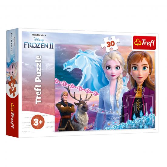 Elsa Frozen Kız Kardeşlerin Cesareti Kutulu Puzzle/Yapboz 30 Parça