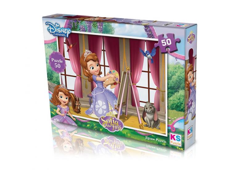 Disney Sofia (Sofia the First) Lisanslı Kutulu Puzzle/Yapboz 50 Parça