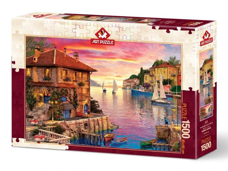Akdeniz Limanı Kutulu Yetişkin Puzzle/Yapboz 1500 Parça