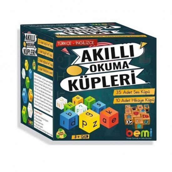 Eğitici Eğlenceli Renkli Ahşap Akıllı Okuma Küpleri