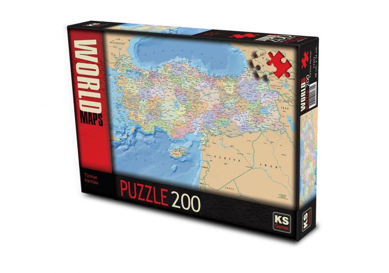 KS Games Eğitici Türkiye Siyasi Haritası Puzzle/yapboz 200 Parça