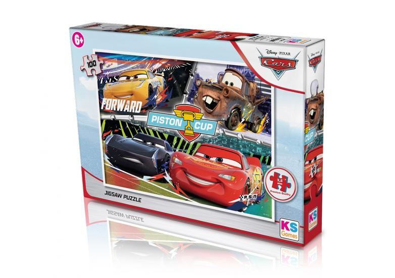 Disney Cars (Arabalar Şimşek Mcqueen) Kutulu Puzzle/Yapboz 100 Parça