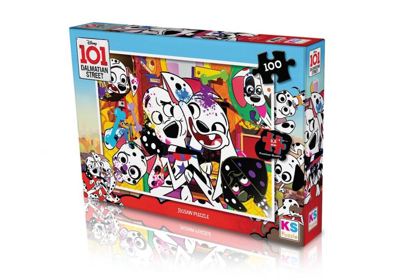 101 Dalmaçyalı (Dalmation) Lisanslı Kutulu Puzzle/Yapboz 100 Parça