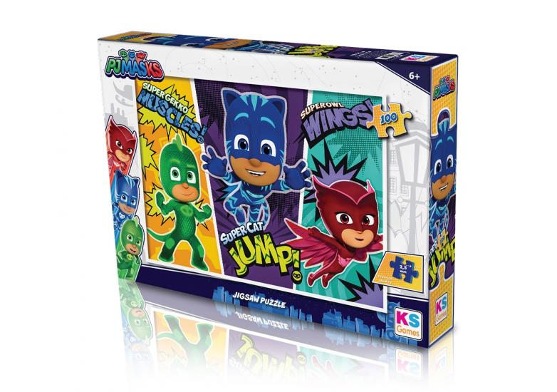 Pj Mask Pijamaskeliler Kutulu Puzzle/Yapboz 100 Parça