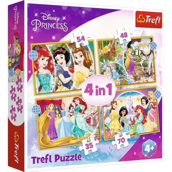 Disney Princess (Prenses) 4 lü Puzzle/Yapboz (35+48+54+70 Parça)