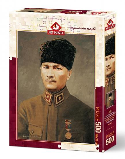 Mareşal Gazi Mustafa Kemal Paşa 500 Parça Kutulu Puzzle/Yapboz