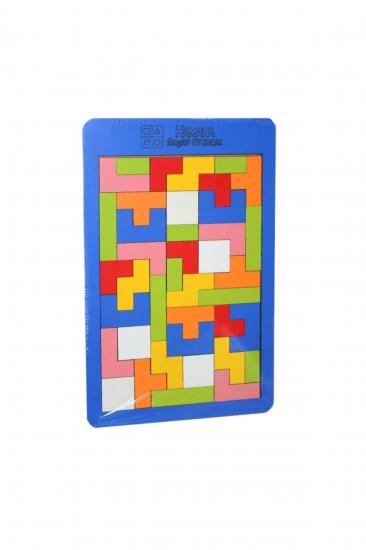 Renkli Ahşap Eğitici Zeka Geliştirici Tetris