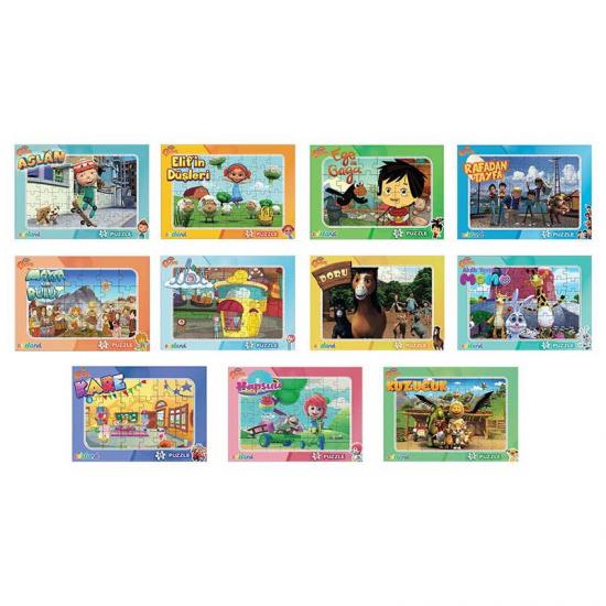 Trt Çocuk Kahramanları Karma 48 Parça Puzzle 5’li Set