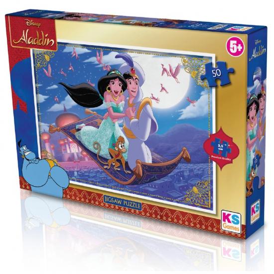 Disney Aladdin Lisanslı Kutulu Puzzle/Yapboz 50 Parça