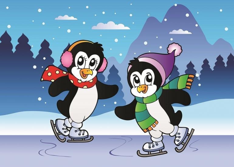 Neşeli Penguenler Kutulu Puzzle/Yapboz 12+24 Parça