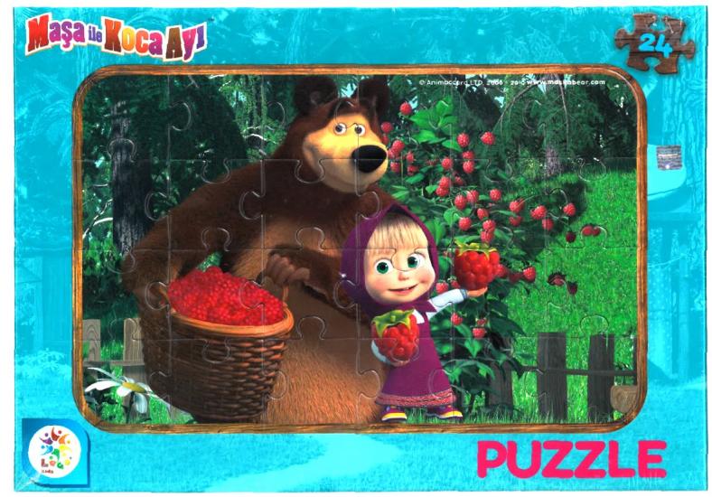 Maşa ile Koca Ayı 2’li Lisanslı Frame Puzzle/Yapboz (24+48 Parça)