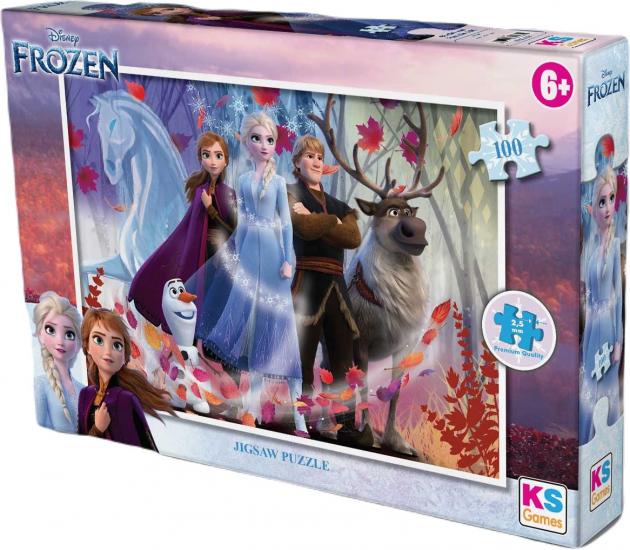 Disney Frozen Elsa ve Anna Lisanslı Kutulu 100’parça Puzzle/Yapboz
