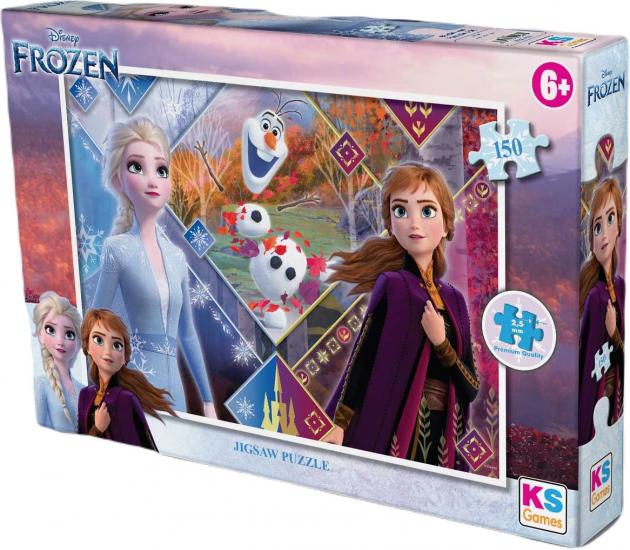 Disney Frozen Elsa ve Anna Lisanslı Kutulu 150 parça Puzzle/Yapboz