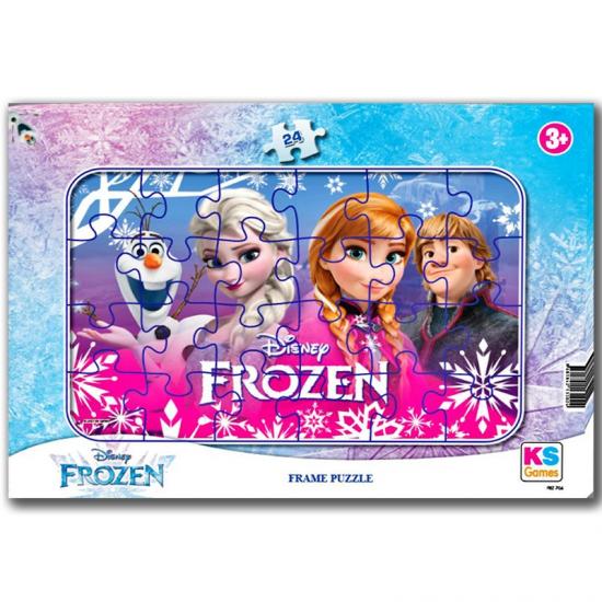 Disney Kahramanları Lisanslı Frame 24 Parça 3 lü Karma Puzzle Set