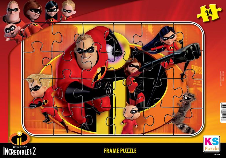 Disney İnanılmaz Aile Lisanslı Frame Puzzle Yapboz 24 Parça