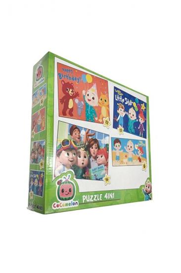 Cocomelon Kutulu Lisanlı 4 lü Puzzle/Yapboz