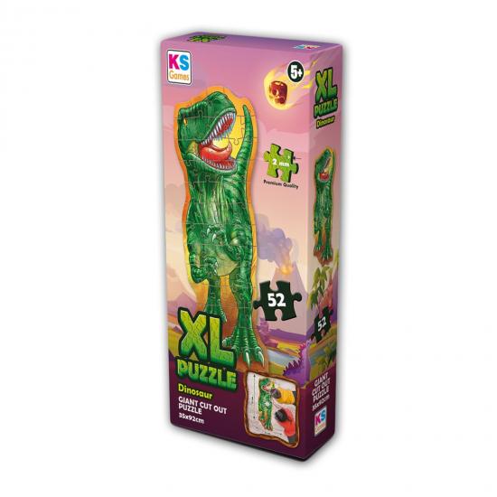 Yeşil Dinozor XL Dev Yer Puzzle/Yapboz (52 Parça)