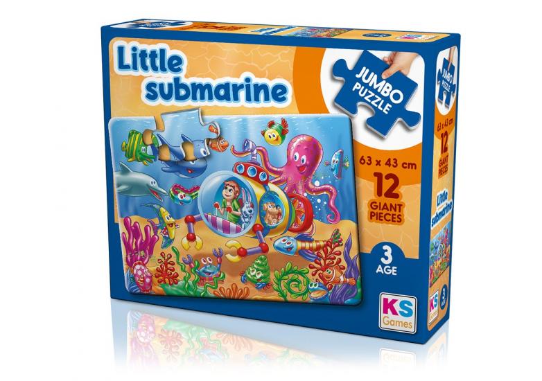 Sevimli Küçük Denizaltı Jumbo Puzzle/Yapboz 12 parça (3 yaş)