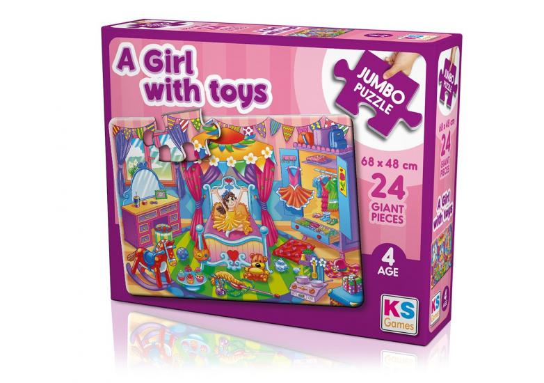 Küçük Kızın Oyuncak Odası Jumbo Puzzle/Yapboz 24 parça (4+ yaş)
