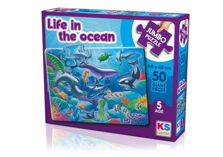 Okyanusta Yaşam Jumbo Puzzle/Yapboz 50 parça (5+ yaş)