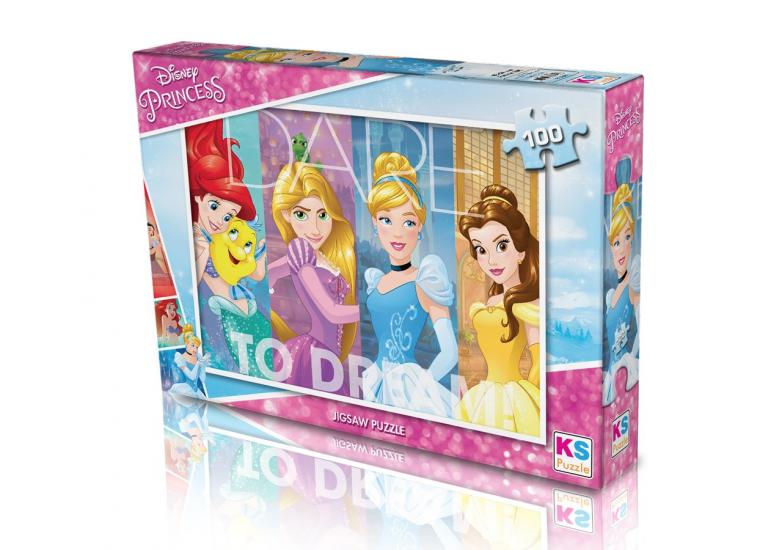 Disney Princess (Prenses) Lisanslı Kutulu Puzzle/Yapboz 100 Parça