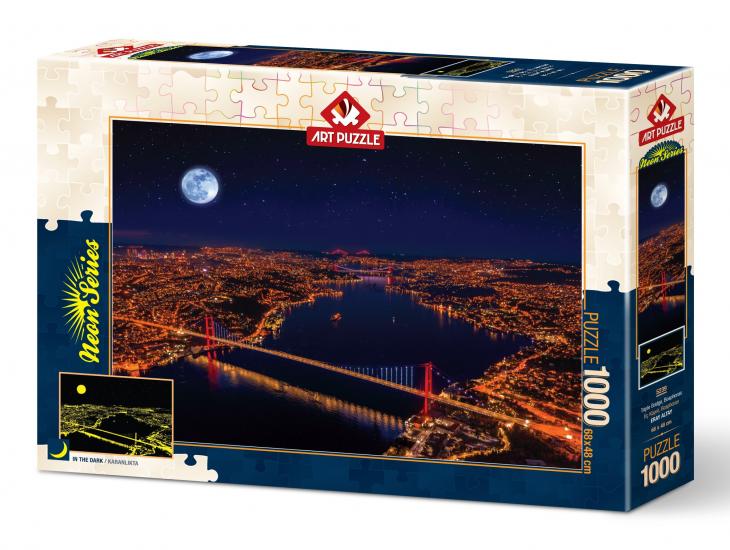 İstanbul da Gece - 3 Köprü Neon Puzzle/Yapboz 1000’parça