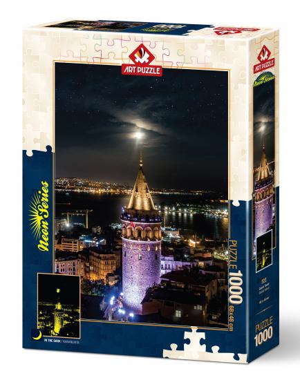 Galata Kulesi Gece Tablo Tadında Neon Puzzle/Yapboz 1000’parça