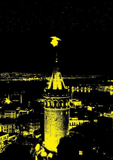 Galata Kulesi Gece Tablo Tadında Neon Puzzle/Yapboz 1000’parça