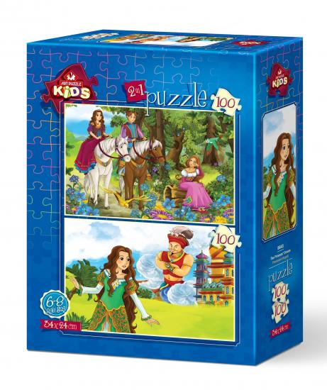 Prensesin Hayali (Princess) 2 li Kutulu Puzzle/Yapboz 100+100 Parça