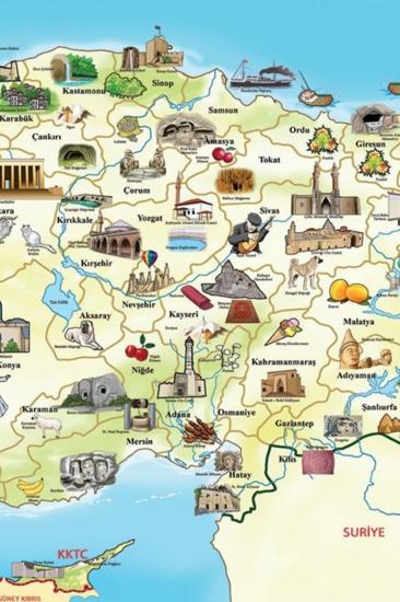 Türkiye Kültür Haritası Eğitici Puzzle/Yapboz 100 Parça