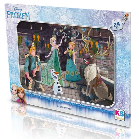 Disney Frozen Karlar Ülkesi Elsa Frame Puzzle/Yapboz 24 Parça