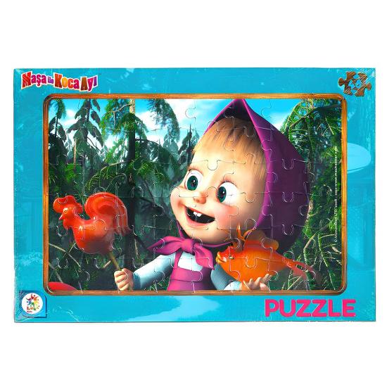 Frozen Elsa, Çilek Kız, Maşa ile Koca Ayı 3 lü Frame Puzzle Set