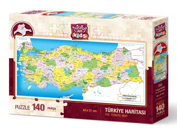 Maşa ile Koca Ayı + Renkli Türkiye Haritası Yapboz Puzzle