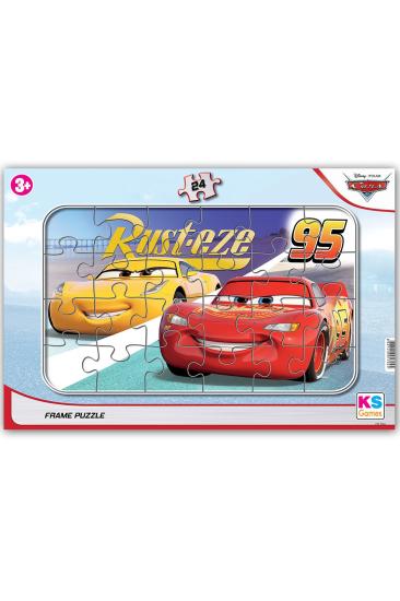 Aslan Kral ve Cars (Şimşek Mc queen) 24 parça 2 li Puzzle/Yapboz