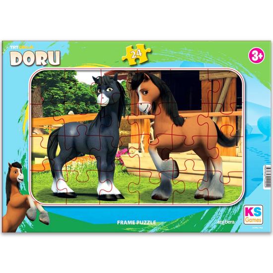 Ks Games Kuzucuk ve Doru 24+35 parça 2 li Frame Puzzle/Yapboz Set
